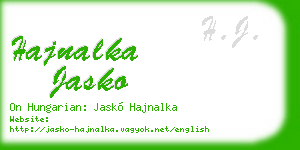 hajnalka jasko business card